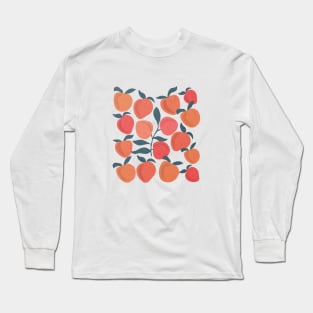 Pink peaches mid century Long Sleeve T-Shirt